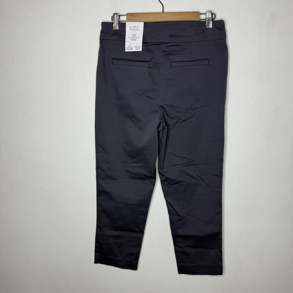 New Croft And Barrow The Effortless Stretch Mid Rise Straight Pants Women's 10P - Picture 3 of 9